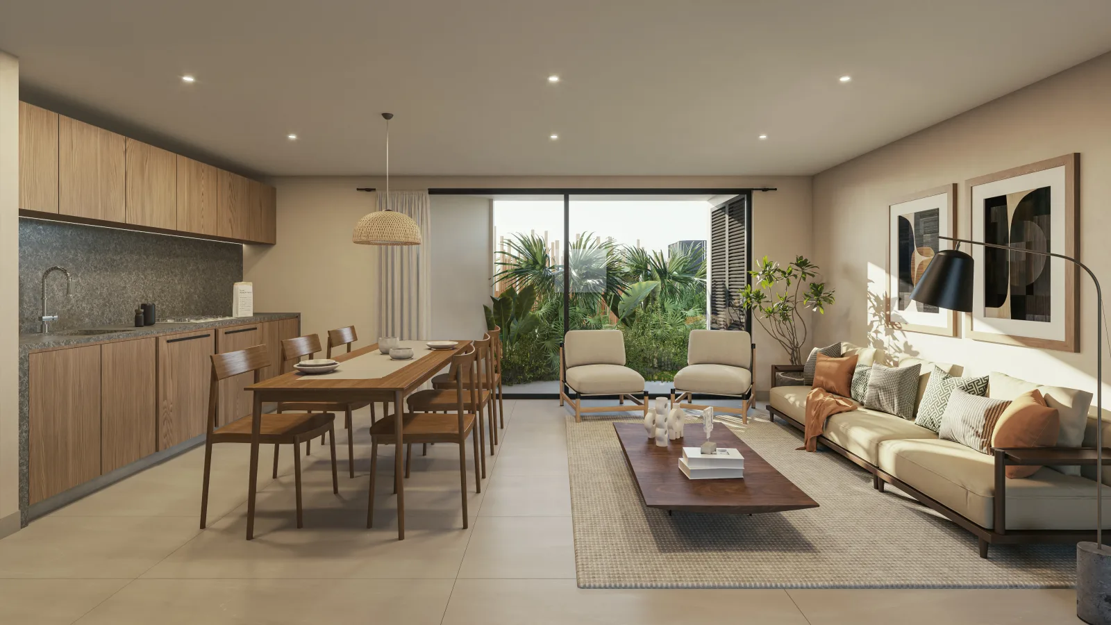 Nima Town Garden House interior with private garden view