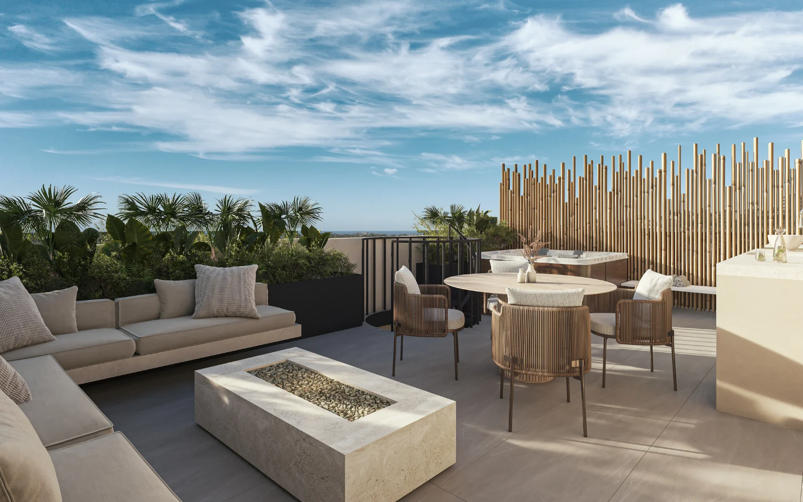 Nima Town penthouse rooftop terrace with outdoor lounge